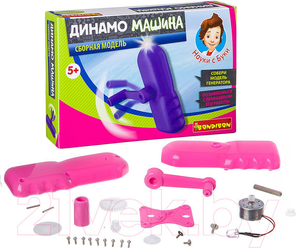 Изображение товара Набор для опытов Bondibon Французские опыты. Динамо машина / ВВ2594