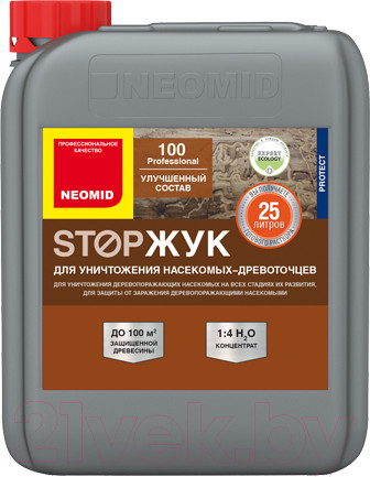 Изображение товара Антисептик для древесины Neomid StopЖук концентрат 1:4 (5л)
