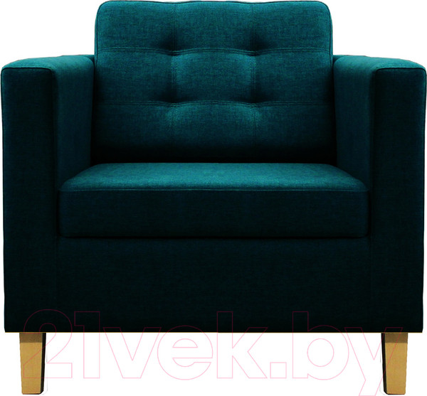 Изображение товара Кресло мягкое Brioli Дилли клетка Д (J17/темно-синий/опоры светлые)