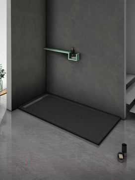 Изображение товара Экран для душевого поддона WeltWasser SKS14080-BL 138x78x10 (черный)