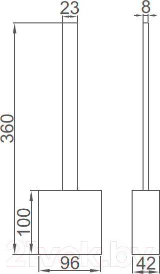 Изображение товара Ершик для унитаза Ledeme L917B