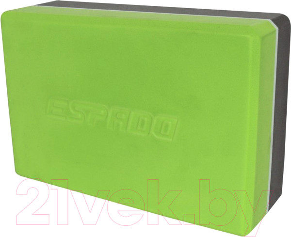 Изображение товара Блок для йоги Espado ES2722 (серый/зеленый)
