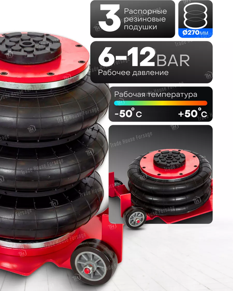 Изображение товара Подкатной домкрат Forsage YHQD-3WT-270B (48279)