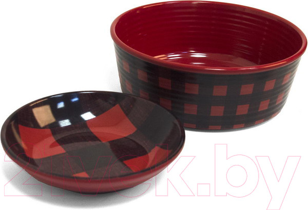 Изображение товара Миска для животных Tarhong Check / PE20775378 (красный)