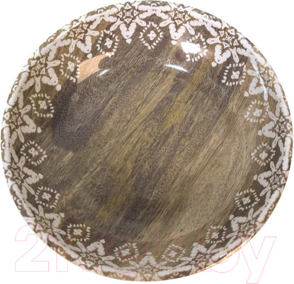 Изображение товара Миска для животных Tarhong Moroccan Wood / TCT3052CSOT (древесная с рисунком)