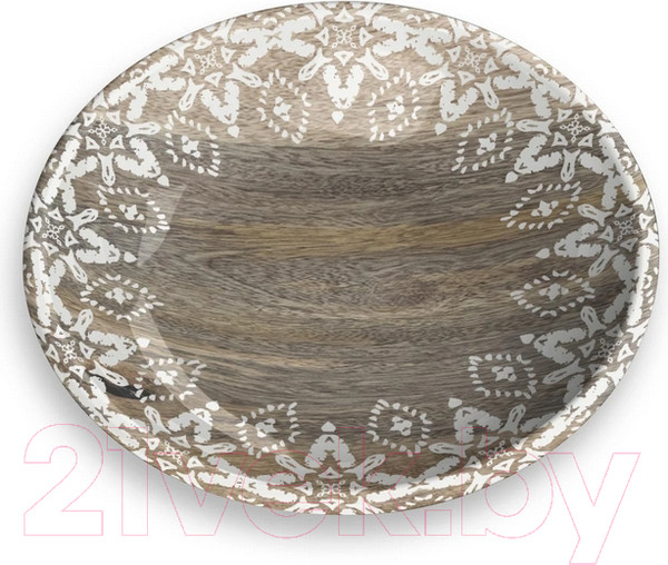 Изображение товара Миска для животных Tarhong Moroccan Wood / TCT3052CSOT (древесная с рисунком)