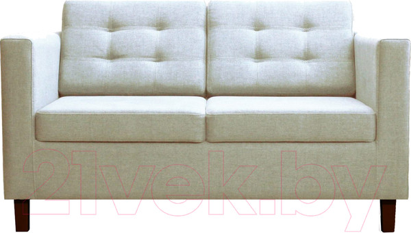 Изображение товара Диван Brioli Дилли клетка Д двухместный (J1/кремовый/опоры темный)