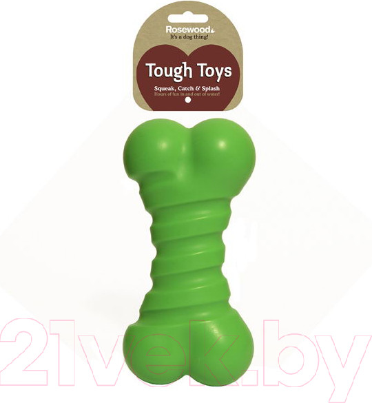 Изображение товара Игрушка для собак Rosewood Кость зеленая / 40322/RW