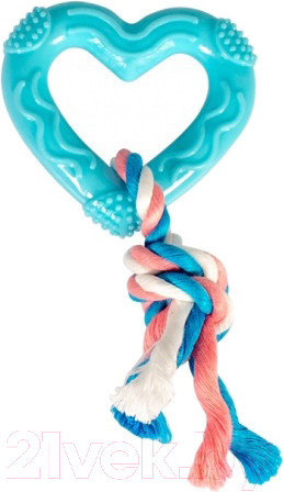 Изображение товара Игрушка для собак Duvo Plus Сердце c веревками / 11427/DV