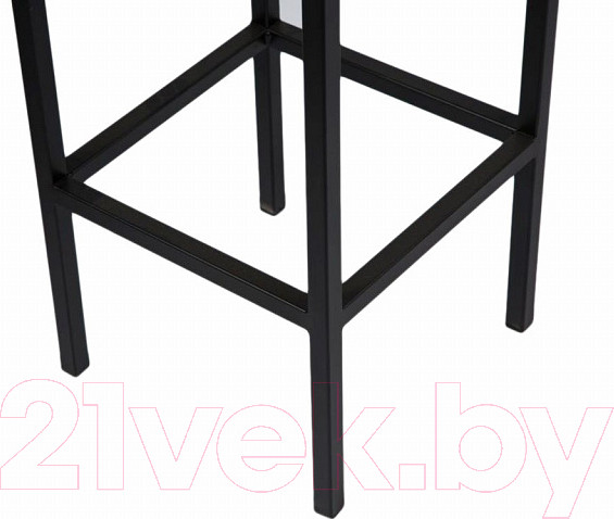 Изображение товара Табурет барный Древпром Камелот (черный матовый/кожзам темно-серый)