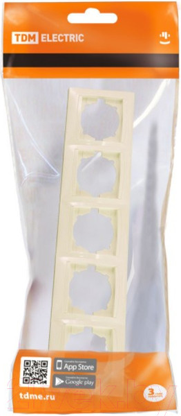 Изображение товара Рамка для выключателей и розеток TDM Лама SQ1815-0137 (слоновая кость)