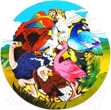 Изображение товара Развивающая игрушка Нескучные игры Экзотические птицы. Зоопазл / 8277