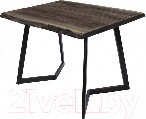 Изображение товара Обеденный стол Buro7 Уиллис с обзолом 120x80x74 (дуб мореный/черный)