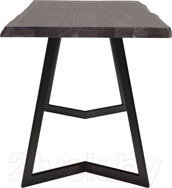 Изображение товара Обеденный стол Buro7 Уиллис с обзолом 120x80x74 (дуб мореный/черный)