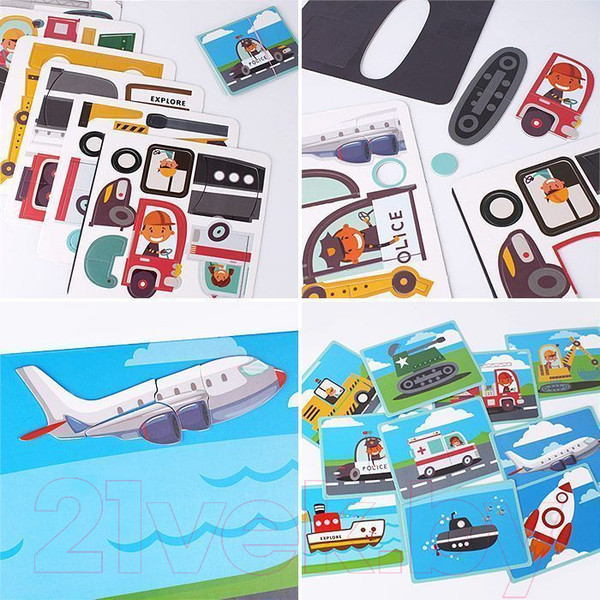 Изображение товара Развивающий игровой набор Darvish Магнитный Interesting Traffic / DV-T-2612