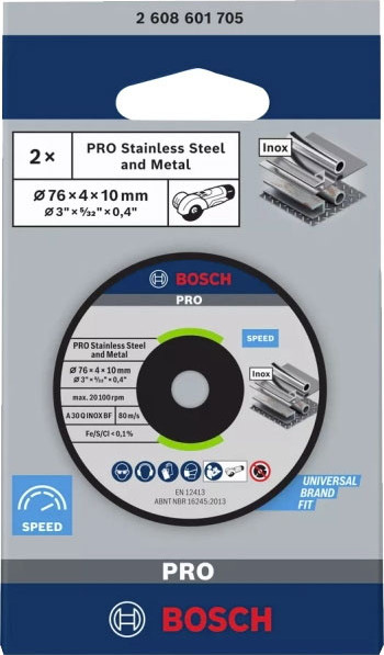 Изображение товара Набор обдирочных кругов Bosch 2.608.601.705 (2шт)