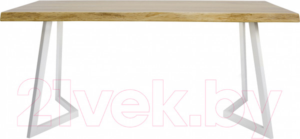 Изображение товара Обеденный стол Buro7 Уиллис с обзолом 180x80x74 (дуб натуральный/белый)