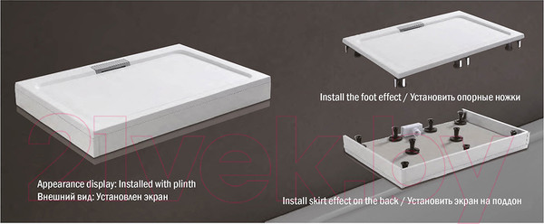 Изображение товара Душевой поддон WeltWasser TRS 12090 120x90x3.5 (с сифоном)