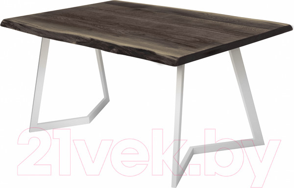 Изображение товара Обеденный стол Buro7 Уиллис с обзолом 180x80x74 (дуб мореный/белый)