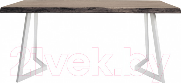 Изображение товара Обеденный стол Buro7 Уиллис с обзолом 180x80x74 (дуб мореный/белый)
