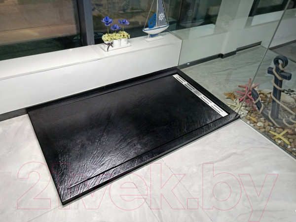 Изображение товара Душевой поддон WeltWasser TRS 100 Stone-BL (с сифоном)