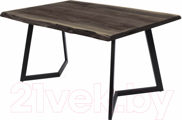 Изображение товара Обеденный стол Buro7 Уиллис с обзолом 180x80x74 (дуб мореный/черный)