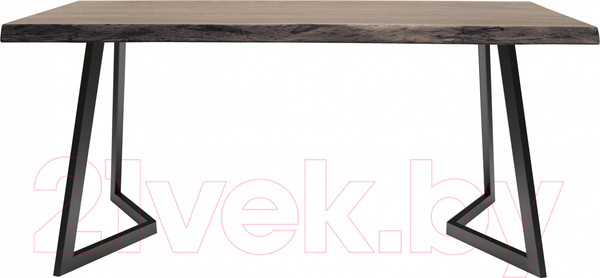 Изображение товара Обеденный стол Buro7 Уиллис с обзолом 180x80x74 (дуб мореный/черный)