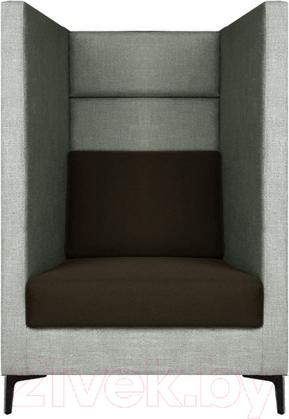 Изображение товара Кресло мягкое Brioli Дирк (J20-J5/серый/коричневые вставки)