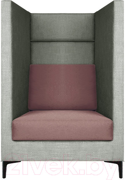 Изображение товара Кресло мягкое Brioli Дирк (J20-J11/серый/розовые вставки)