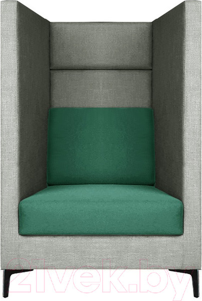 Изображение товара Кресло мягкое Brioli Дирк (J20-J16/серый/азурные вставки)