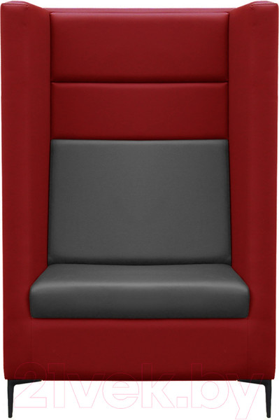 Изображение товара Кресло мягкое Brioli Дирк (L19-L20/красные/серые вставки)