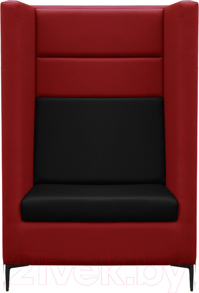 Изображение товара Кресло мягкое Brioli Дирк (L19-L22/красные/черные вставки)
