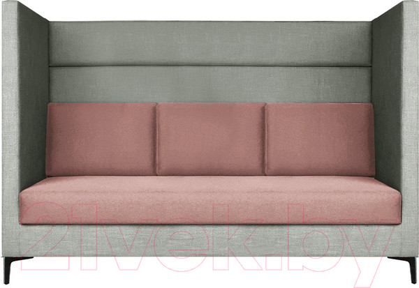 Изображение товара Диван Brioli Дирк трехместный (J20-J11/серый/розовые вставки)