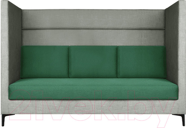 Изображение товара Диван Brioli Дирк трехместный (J20-J16/серый/азурные вставки)