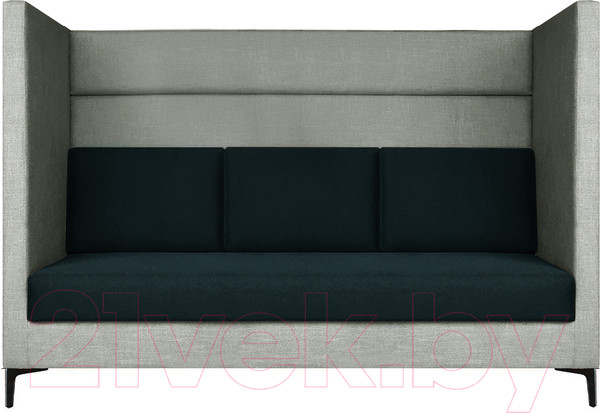 Изображение товара Диван Brioli Дирк трехместный (J20-J17/серый/синие вставки)