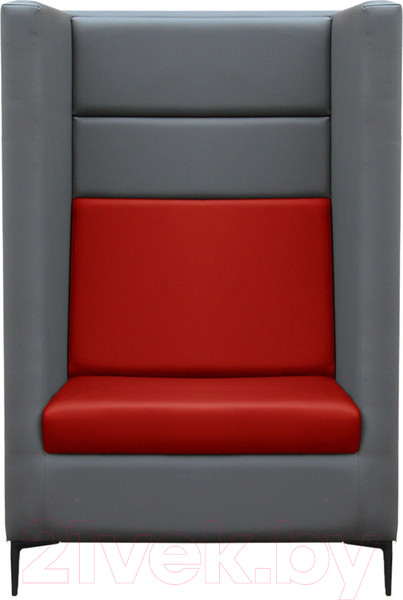 Изображение товара Кресло мягкое Brioli Дирк (L21-L19/серый/красные вставки)