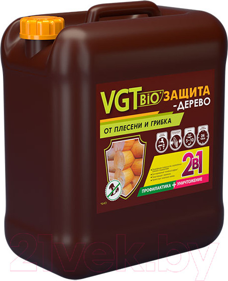 Изображение товара Пропитка для дерева VGT Биозащита-дерево тонированный (5кг)