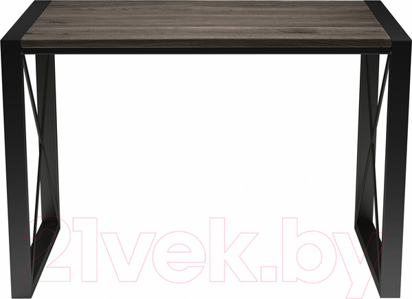 Изображение товара Обеденный стол Buro7 Лофт Классика 110x60x75 (дуб мореный/черный)