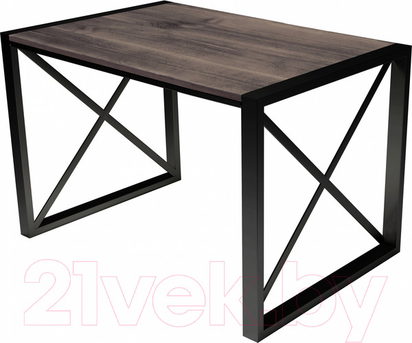 Изображение товара Обеденный стол Buro7 Лофт Классика 110x60x75 (дуб мореный/черный)