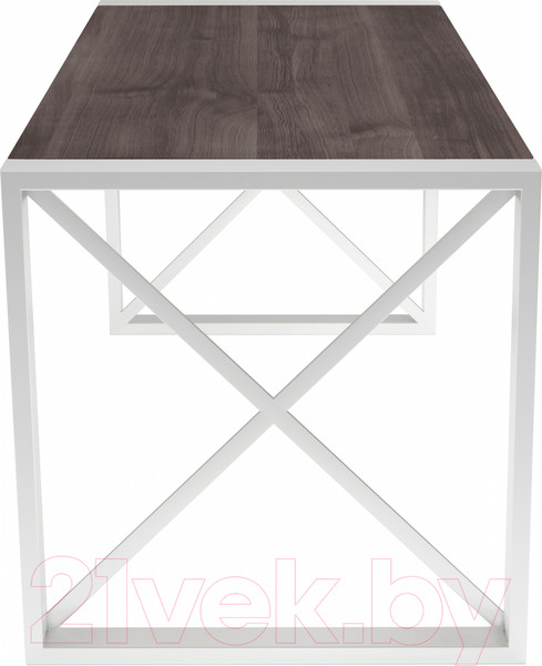 Изображение товара Обеденный стол Buro7 Лофт Классика 120x60x75 (дуб мореный/белый)