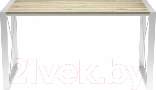 Изображение товара Обеденный стол Buro7 Лофт Классика 150x60x75 (дуб беленый/белый)