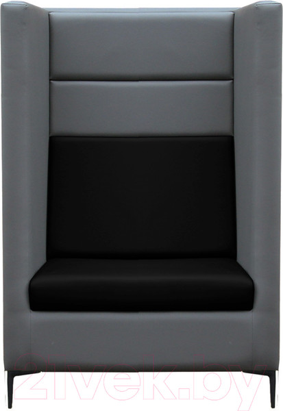 Изображение товара Кресло мягкое Brioli Дирк (L21-L22/серый/черные вставки)