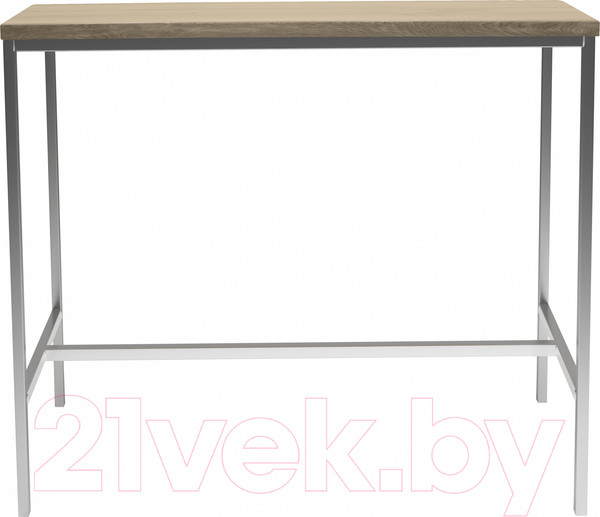 Изображение товара Обеденный стол Buro7 Большой Классика 118x64x106 (дуб беленый/серебристый)