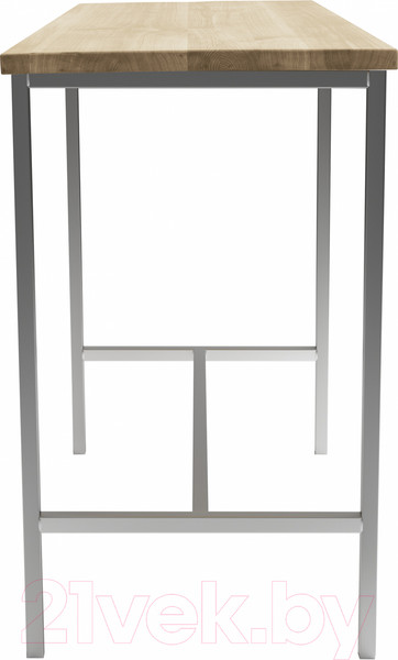 Изображение товара Обеденный стол Buro7 Большой Классика 118x64x106 (дуб беленый/серебристый)