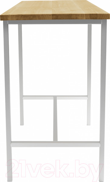 Изображение товара Обеденный стол Buro7 Большой Классика 118x64x106 (дуб натуральный/белый)