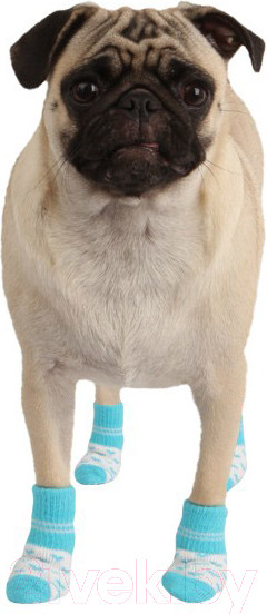 Изображение товара Носочки для животных Puppia Angel Heart / PAMD-SO073-SB-S (голубые сердечки)