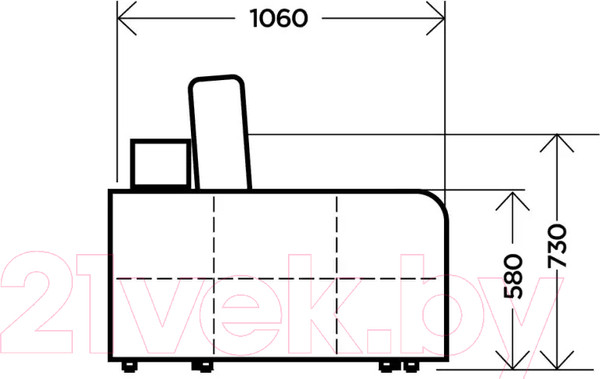 Изображение товара Диван Комфорт-S Патрик-1 (кашемир 890)