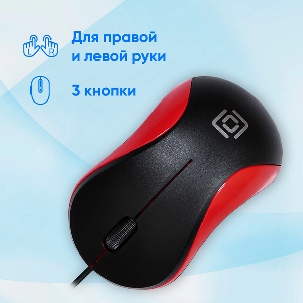 Изображение товара Мышь Оклик 115S (черный/красный)