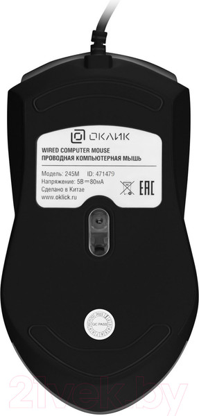 Изображение товара Мышь Оклик 245M (черный)