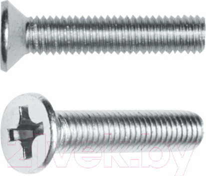 Изображение товара Винт Starfix Потайная головка М3x12 DIN 965 / SMC1-45818-1000 (1000шт, оцинкованный)